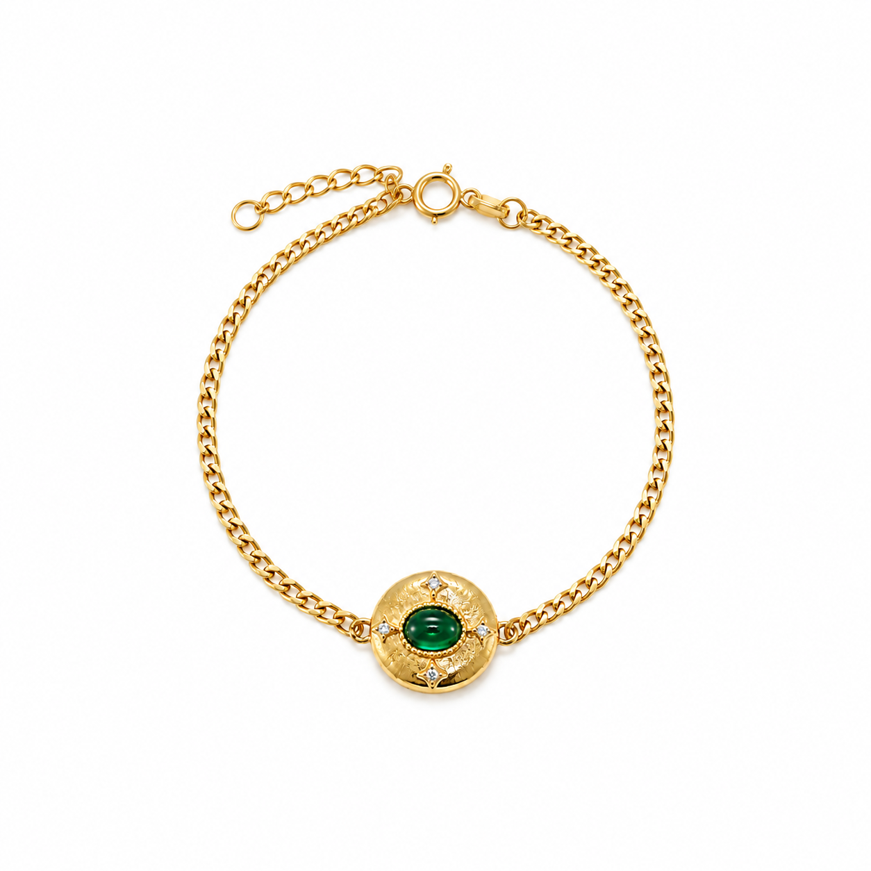 Emerald diamond bracelet